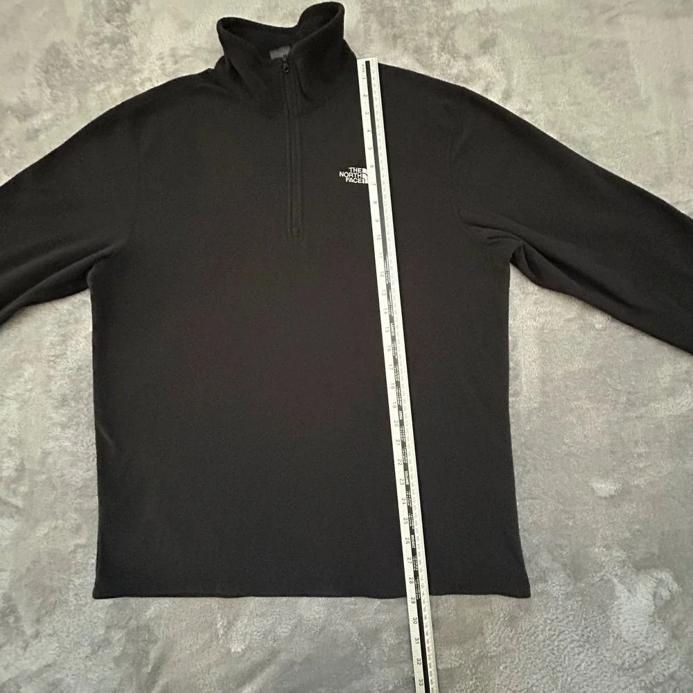 The North Face Men's L Black Glacier 1/4 Zip Fleece Pullover Jacket Large
